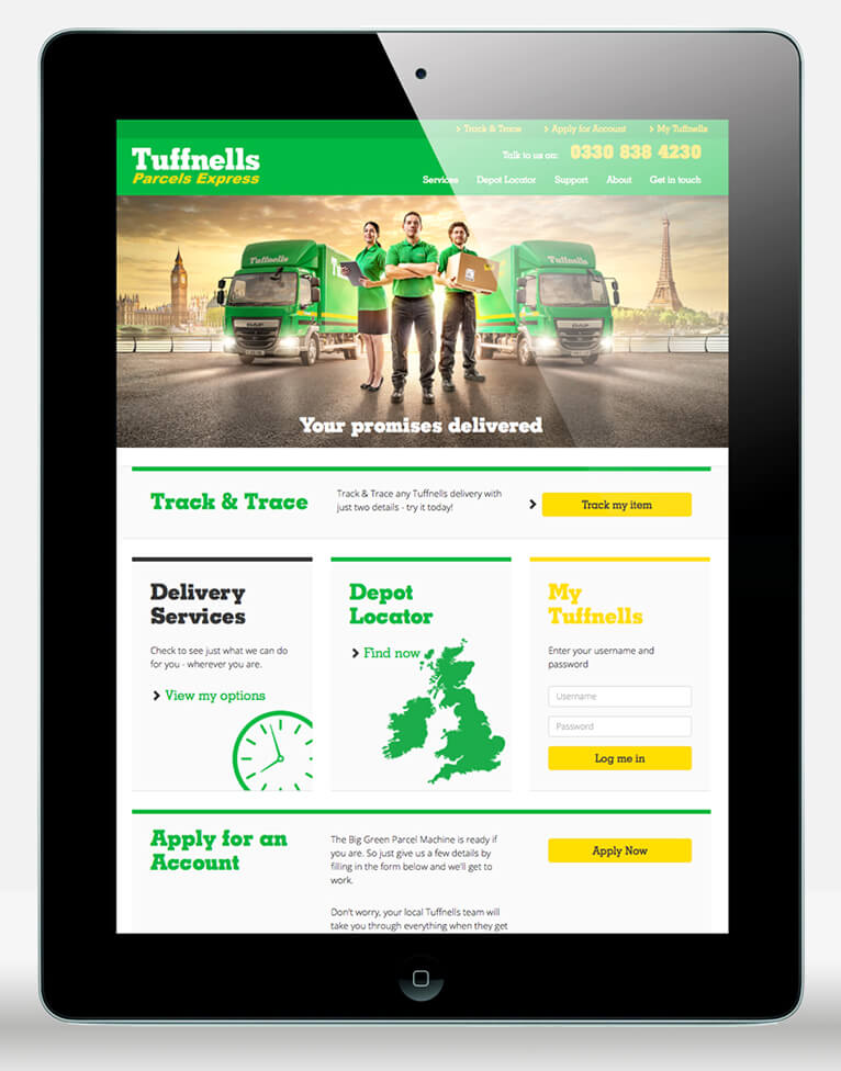 tuffnells website design